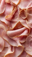 Sliced cooked meat close-up texture background