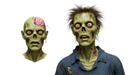 Isolated Zombie Heads