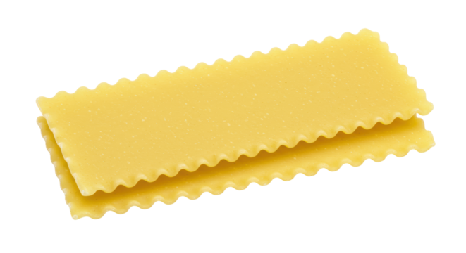 Isolated Lasagna Pasta Sheets