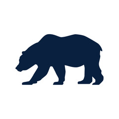 Bear Silhouette Vector – Wild Animal Outline Isolated on a White Background