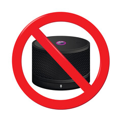 Not use smart speaker sign