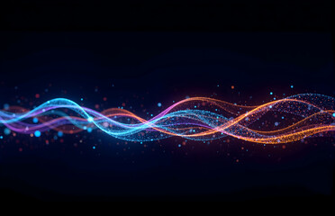 Colorful Flowing Lines Abstract Image