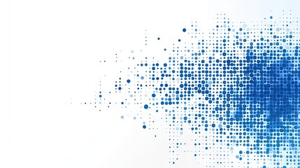 Abstract design with a gradient of light blue dots.