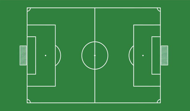 green soccer field with white lines clip art preview