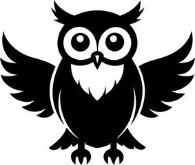 owl on white background
