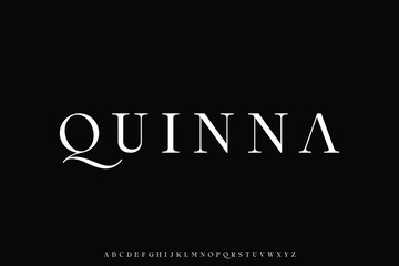 Elegance luxury serif alphabet display font vector for branding design