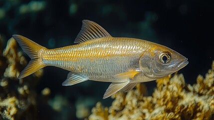 Close-up of a fish swimming in an aquatic environment.