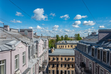 View from above of the old city courtyard.
