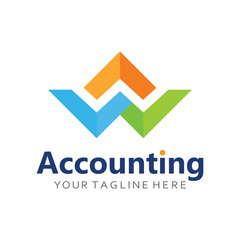 Accounting Consultant Logo Featuring Gear and Chart Elements