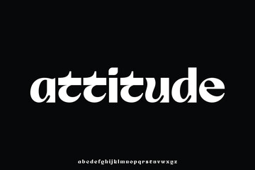 Creative psychedelic sans serif alphabet display font vector. Ink trap decorative typeface