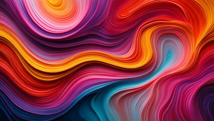 Obraz premium Abstract Colorful Swirls Vibrant Hues and Dynamic Flowing Lines