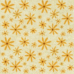 seamless pattern with yellow flowers