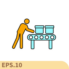 mass production icons  symbol vector elements for infographic web