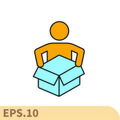 packaging icons  symbol vector elements for infographic web