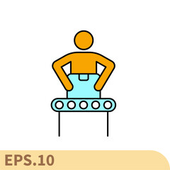 assembly line icons  symbol vector elements for infographic web