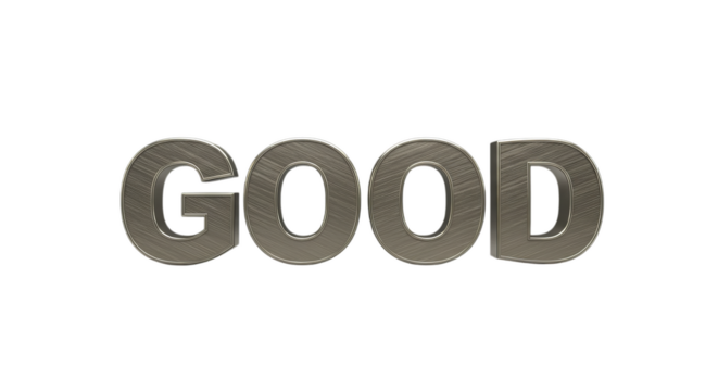 Good Metal Letters on Transparent Background Metallic Texture