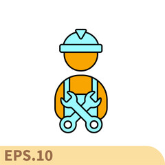 technician line icons  symbol vector elements for infographic web
