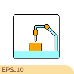fabrication line icons  symbol vector elements for infographic web