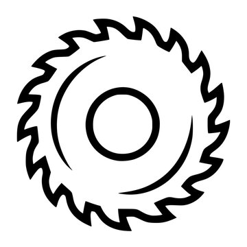 black circular saw blade outline clip art preview