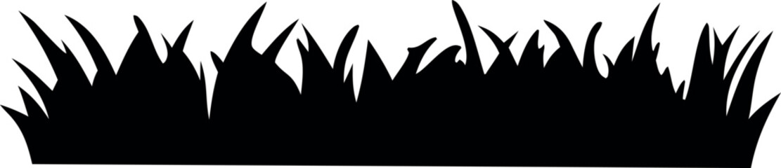 grass isolated silhouette.