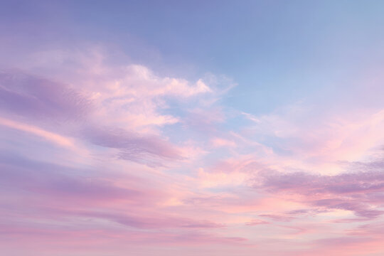 serene gradient sky featuring soft shades of blue pink and violet creating calming atmosphere