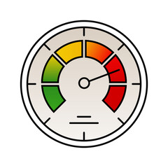 Speedometer icon. Gradient style.