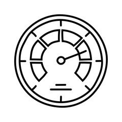 Speedometer icon. Hand drawn style.