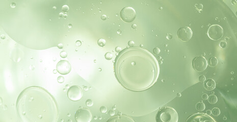 Abstract Green water bubbles background