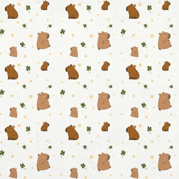 seamless pattern with capibara 
