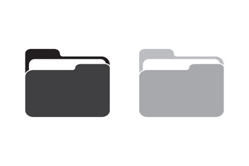 Folders icon collection. Documents in folders. File folder vector icon set