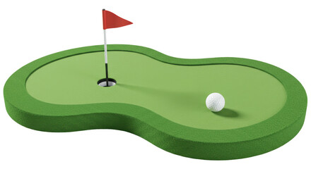 Isolated Golf Putting Green
