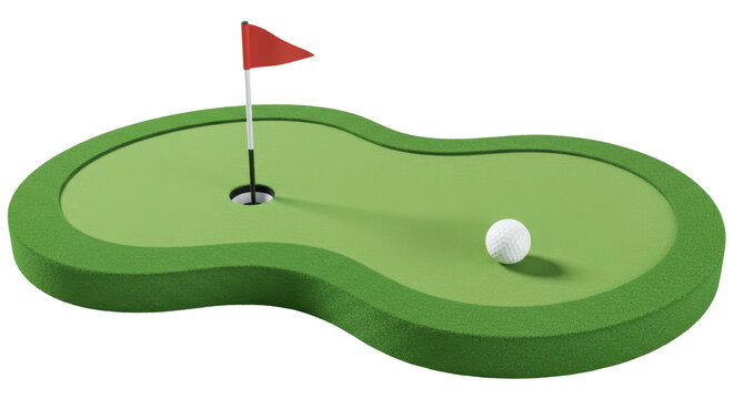 Isolated Golf Putting Green