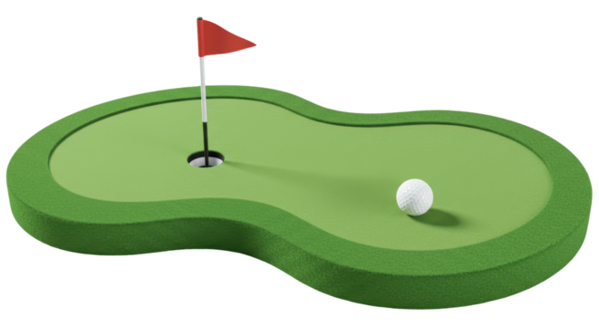 Isolated Golf Putting Green