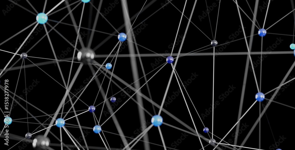 Poster Abstract image of a network connection, representing global communication and technology.