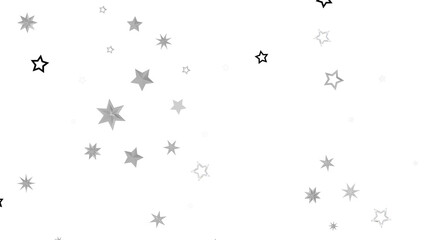 A black background with white stars scattered across the surface in various sizes. The stars have a shiny, glittery effect and create an abstract, cosmic, and decorative feel.