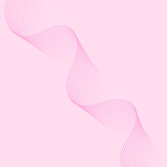 Abstract background with lines and waves. Banner. Element for design isolated. Vector background for brochure, booklet, flyer, poster. Pink gradient. Love, sweet, softness