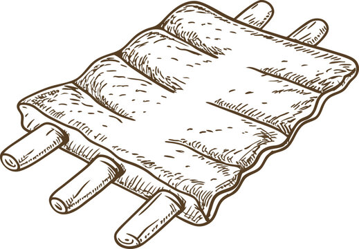 brown ribs sketch clip art preview