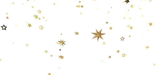 Sparkling gold stars on white. Perfect for holidays, celebrations, and more!
