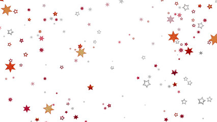 Festive background with scattered stars in red, orange, and silver. Perfect for holidays, celebrations, and more!