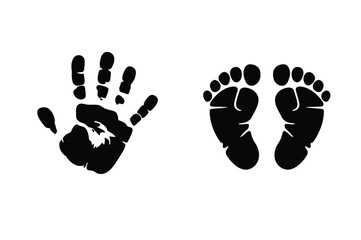 Baby Hand And Footprint Silhouettes