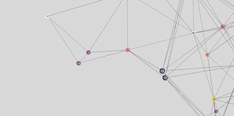Stock photo of abstract network connection with dots and lines. Ideal for technology, communication, and connection concepts.