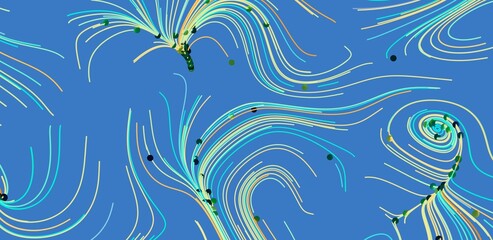 Colorful abstract background with swirling lines and dots. Perfect for websites, presentations, and more.