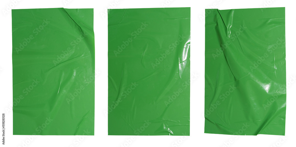 Poster set of green stickers sticky notes, copy space for text preview sign tags labels elements design, is