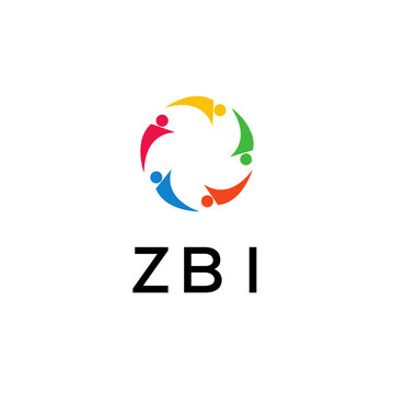 ZBI Letter logo white background
