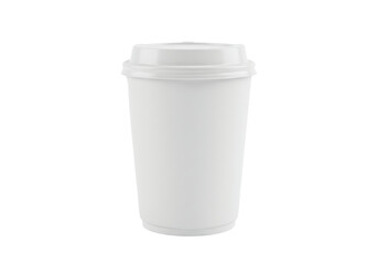 Isolated Blank White Disposable Coffee Cup