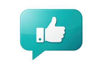 Isolated Like Icon in Chat Bubble