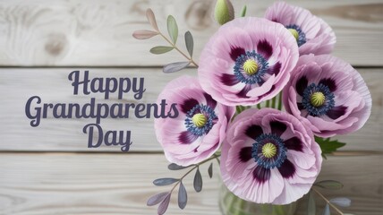 Happy grandparents day floral greeting