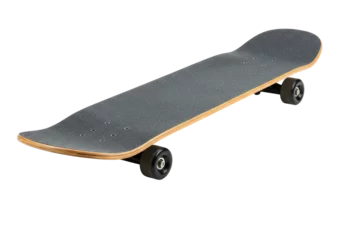 Fotobehang Skateboard Isolated Blank Skateboard Deck with Black Wheels  © Laura