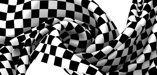 Obraz premium Black and white checkered flag, perfect for racing, sports, and competition themes.