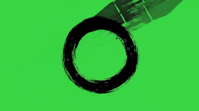 Green paint roller and brush vector illustration with a circular arrow icon design